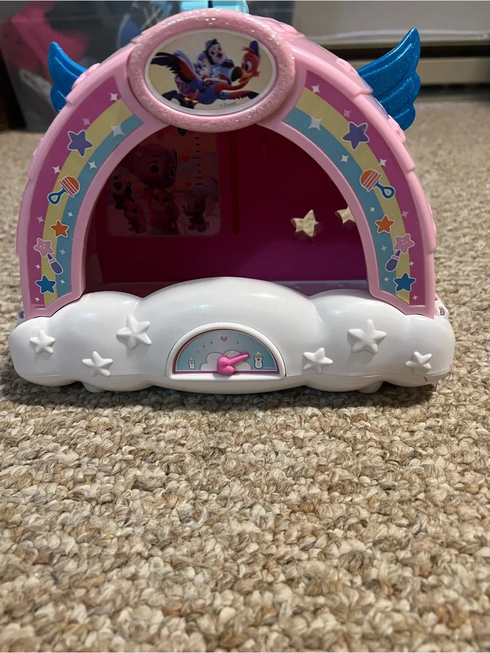 T.O.T.S Pink Playstage with Blue Glitter Wings and White Cloud Base
